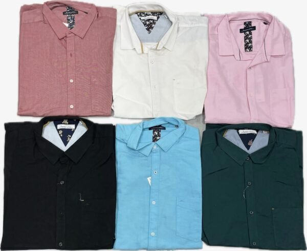 Plus-size Solid Half Sleeve Shirt 6XL - Image 3
