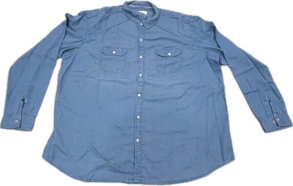 Casual Full Sleeve Denim Shirt | 6XL - Image 2