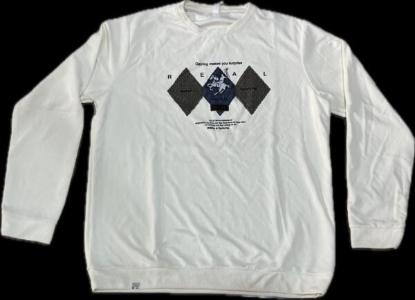 3XL White Full Sleeve T-Shirt - Image 2