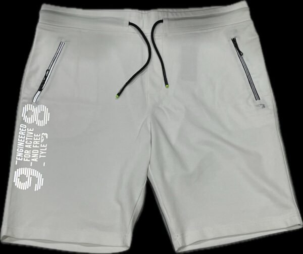 Plus Size Men’s 3XL White Sporty Shorts - Image 2