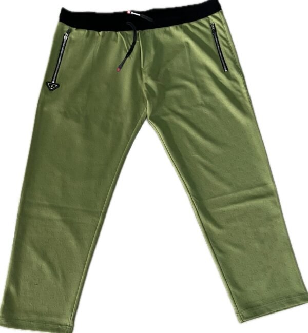 Men’s Green Track Pants with Zipper Pockets - 5XL - Image 3