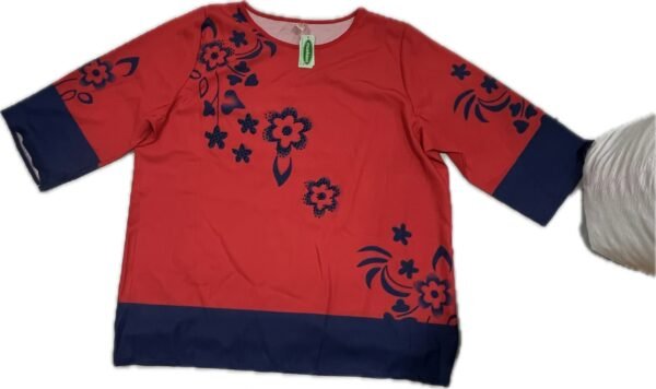 Floral-Printed Top with Diamond Embellishments - Image 4
