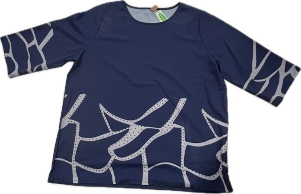 Women’s 2XL Abstract Print Top with Diamond Accents - Image 8