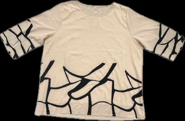 Women’s 2XL Abstract Print Top with Diamond Accents - Image 4