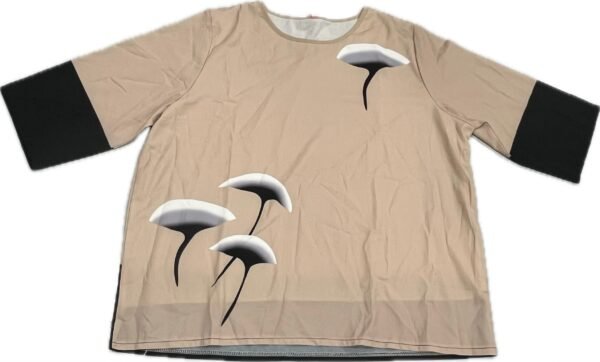 Women’s 2XL Beige & Orange Print Top - Image 4