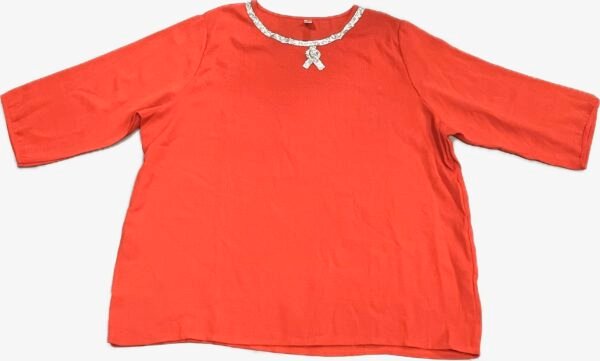 2XL Orange Top with Designer Neckline - Image 2