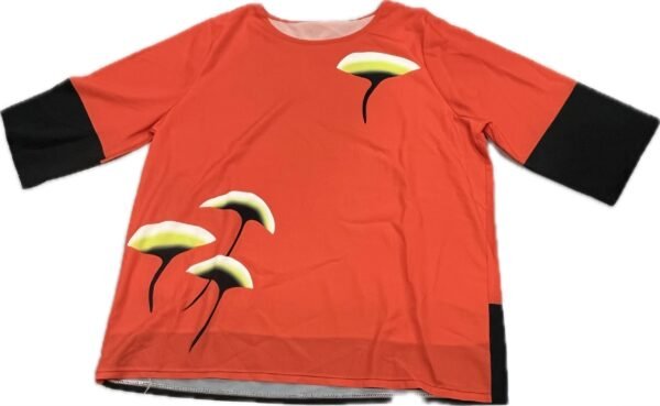 Women’s 2XL Beige & Orange Print Top - Image 3