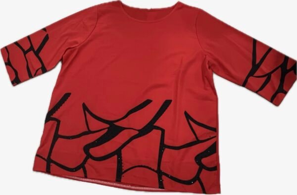 Women’s 2XL Abstract Print Top with Diamond Accents - Image 6