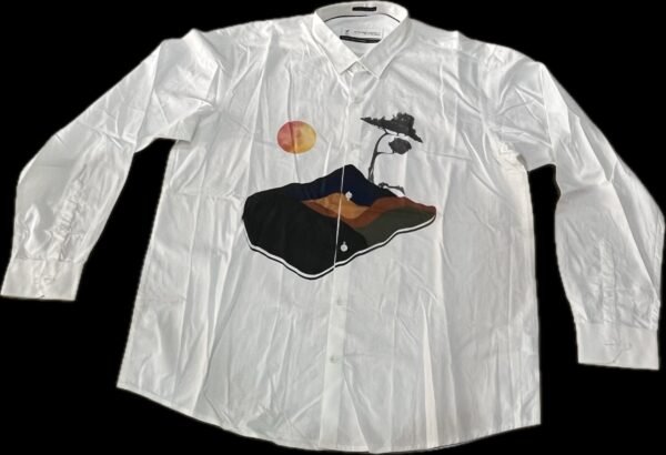 White Graphic Printed Shirt - Image 2