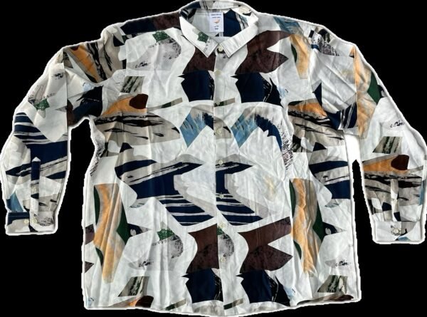 Bold Abstract Print Shirt for Men in 5XL - Image 2