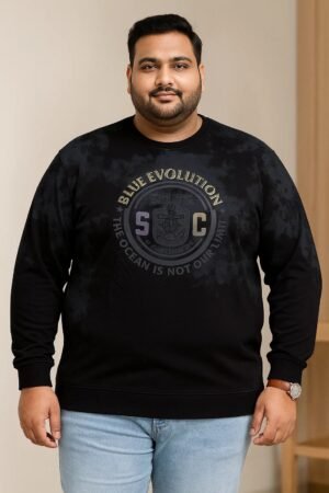 Black Graphic Full Sleeve T-Shirt