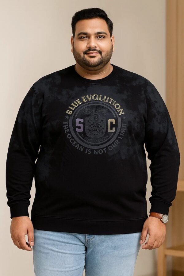 Black Graphic Full Sleeve T-Shirt