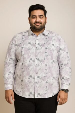 White & Grey Partywear Shirt