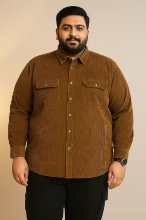 3xl Corduroy Full Sleeve Shirt