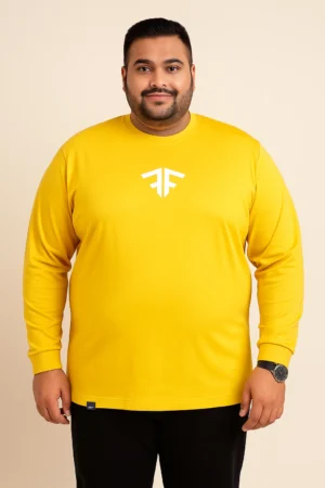 3XL Yellow Full Sleeve T-Shirt