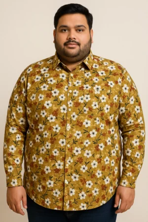 Bold Abstract Print Shirt for Men – Plus Size 5XL & 7XL