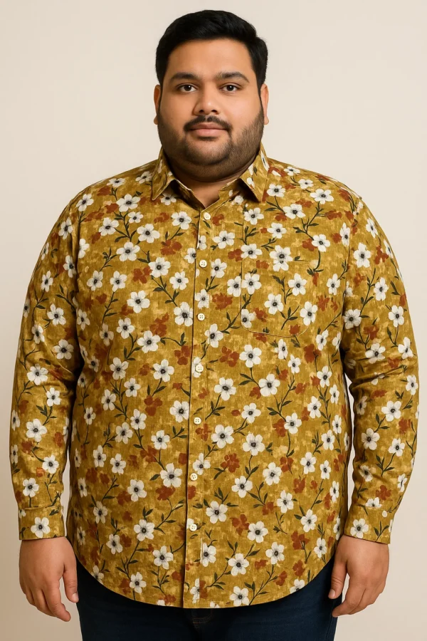 Bold Abstract Print Shirt for Men – Plus Size 5XL & 7XL