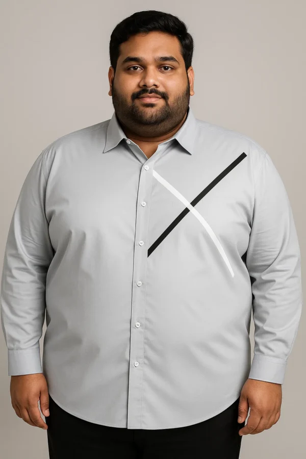 Luxe Graphite Shirt for Men in 5XL