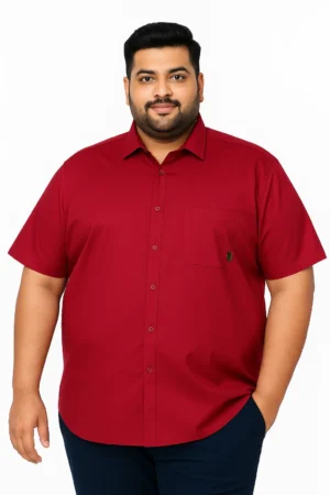 Men’s 4XL Solid Short Sleeve Shirt