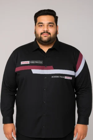 Men’s 4XL Black Graphic Print Shirt