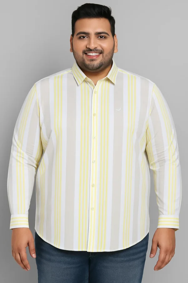 Men’s 4XL Vertical Striped Shirt