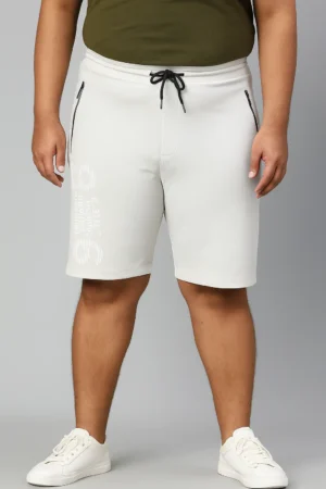 Plus Size Men’s 3XL White Sporty Shorts