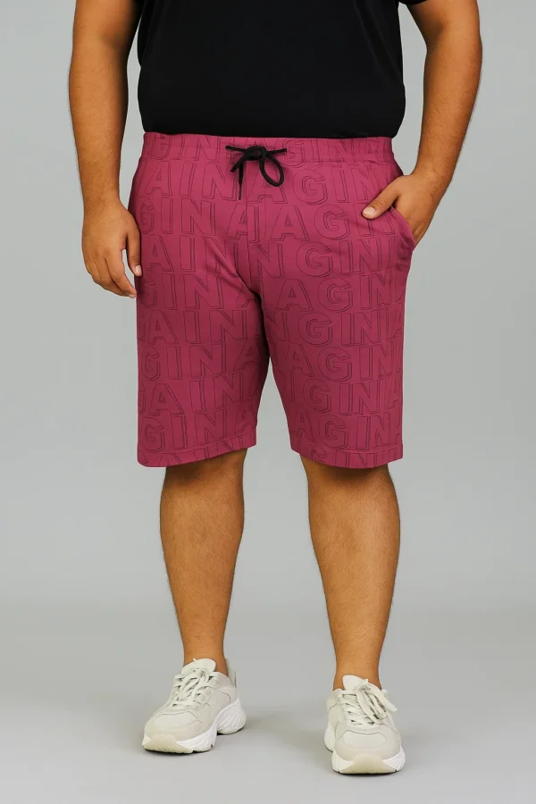 Men’s 2XL & 3XL Pink Printed Shorts - Image 4