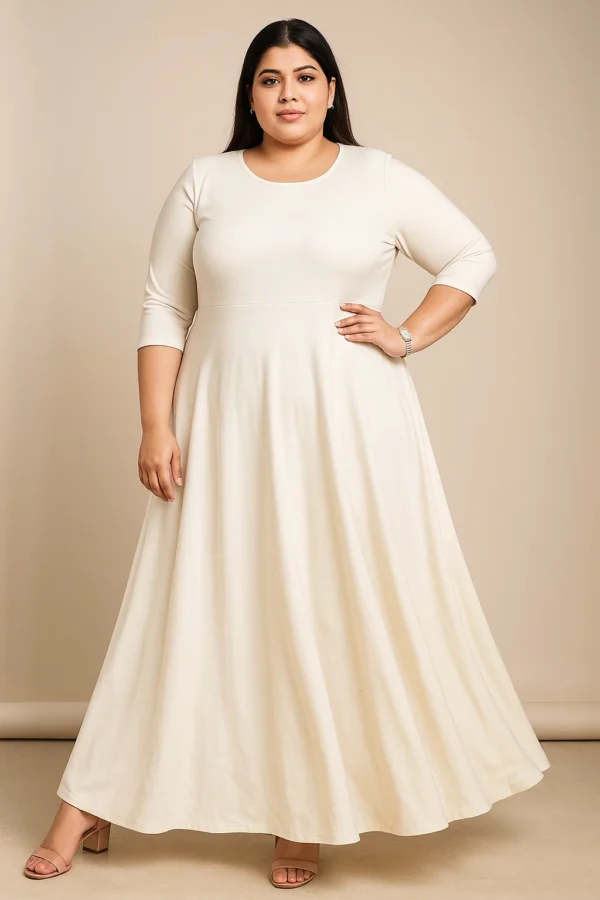 Plus Size Women’s Long Midi Dress - Image 2
