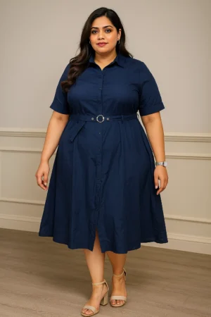 Women’s Plus Size 5XL Dress with Belt
