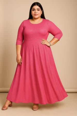 Plus Size Women’s Long Midi Dress