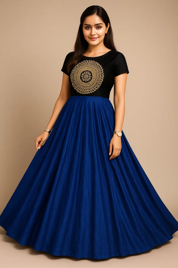 Women’s Flared Long Gown - Image 2