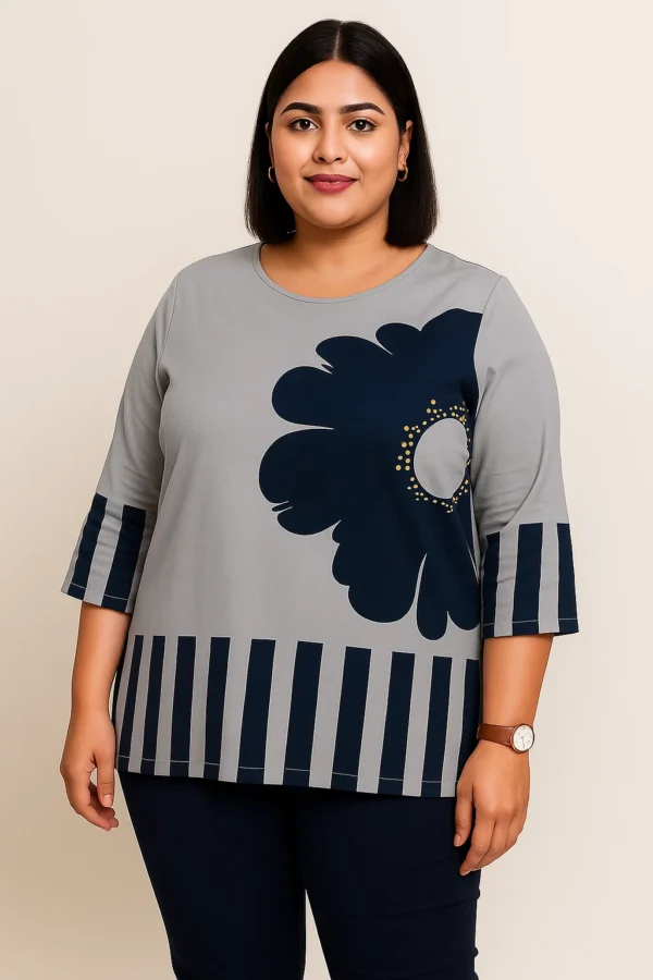 Women’s 2XL Floral Printed Top - Image 2