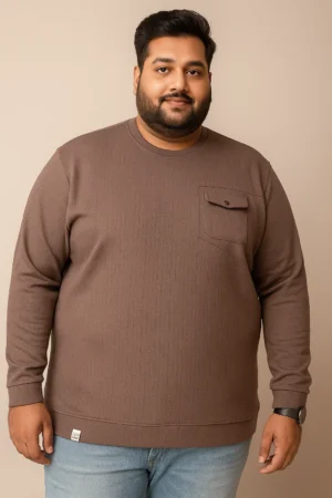 Brown Full Sleeve T-Shirt 3XL