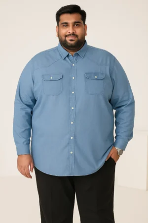 Casual Full Sleeve Denim Shirt | 6XL