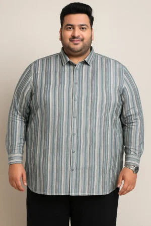 Striped Linen Shirt | Size 6XL