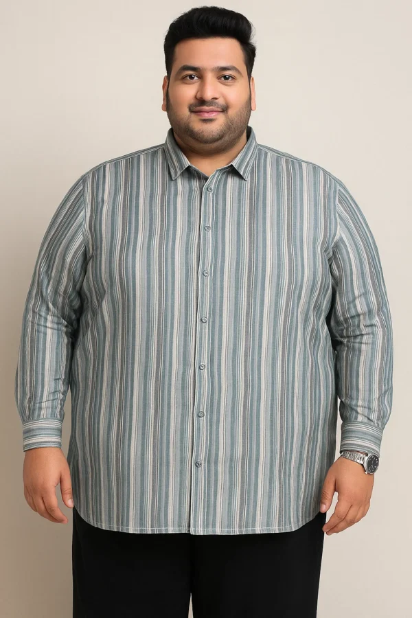 Striped Linen Shirt | Size 6XL