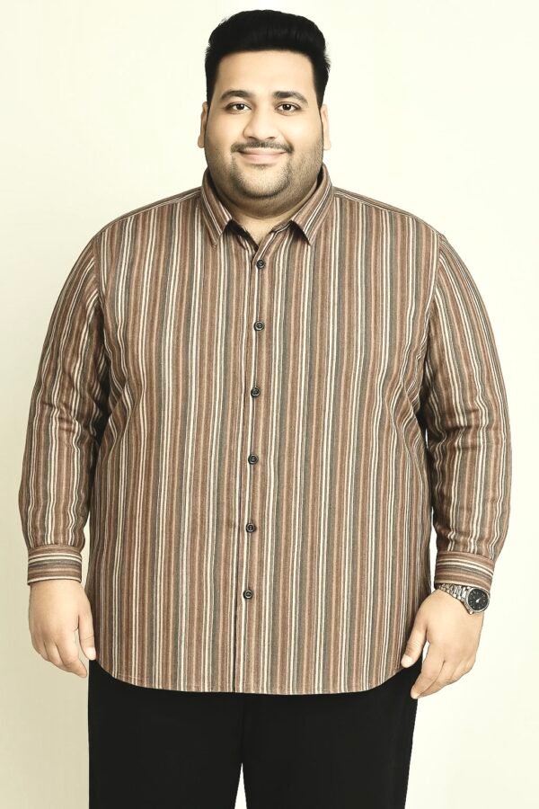 Striped Linen Shirt | Size 6XL - Image 2