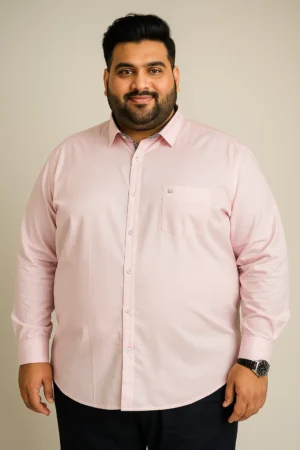 Plus-size Solid Full Sleeve Shirt 6XL