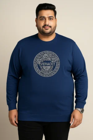 3XL Navy Blue Full Sleeve T-Shirt
