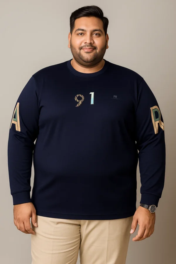 3XL Graphic Printed Full Sleeve T-Shirt