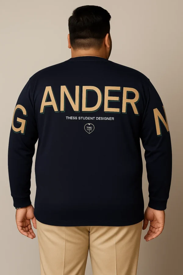 3XL Graphic Printed Full Sleeve T-Shirt - Image 2