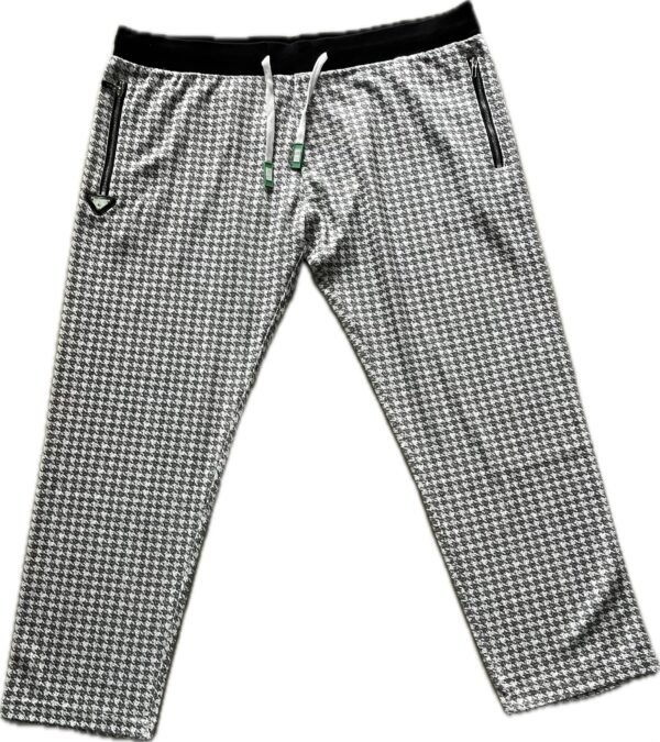 Men’s Grey Houndstooth Check Track Pant – Plus Size Stylish Trackpant - 5XL - Image 3