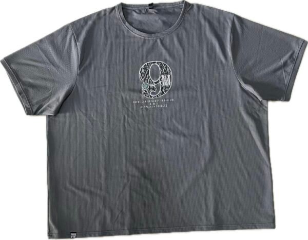 Plus Size Grey Graphic T-Shirt for Men - Motivational Print | Comfort Fit - 9XL - Image 3