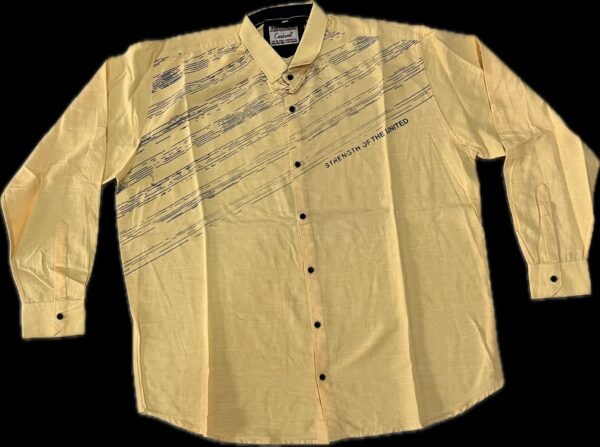 Men’s Yellow Full Sleeve Shirt in 4XL - Image 2