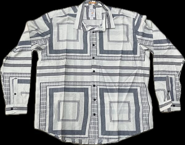 Men’s 3XL & 4XL Geometric Print Shirt - Image 2