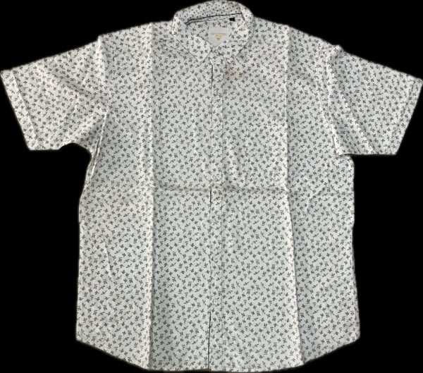 Men’s 4XL White Printed Shirt - Image 2
