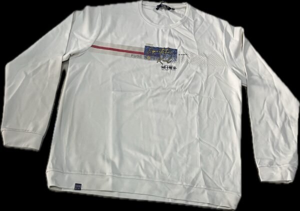 3XL White Full Sleeve T-Shirt - Image 2