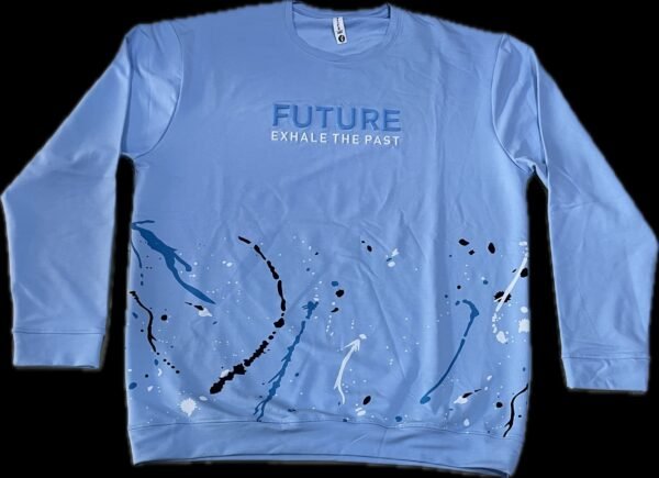 3XL Blue Graphic Full Sleeve T-Shirt - Image 2
