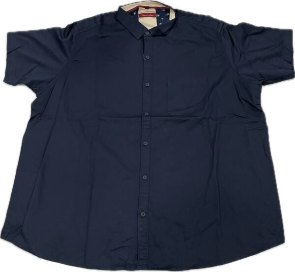 Plus-size Solid Half Sleeve Shirt 6XL - Image 4