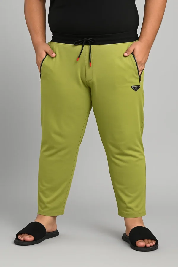 Men’s Green Track Pants with Zipper Pockets - 5XL - Image 2